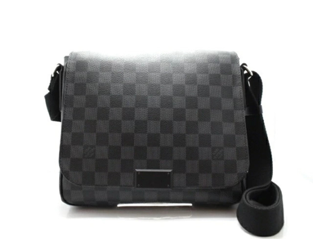 LOUIS VUITTON Delightful Shoulder Bag Damier Graphite Black